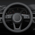 Steering Wheel Cover 15.25-16 inch, Non-Slip Car Wheel Protector for F-150 Tundra Range Rover, Non-Folding Packaging, Microfiber Leather, Black