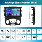2+64G Android 15 Car Radio Stereo for Ford Fusion Mondeo 2013-2019 with Wireless CarPlay Android Auto, 9" Touchscreen in Dash GPS Radio with WiFi Mirror Link Bluetooth FM RDS EQ SWC Backup Camera