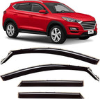 Voron Glass in-Channel Extra Durable Rain Guards for Hyundai Tucson 2016-2021, Window Deflectors, Vent Window Visors, 4 Pieces - 201243