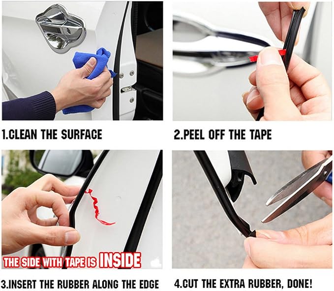 16ft 5M U Shape Car Door Moulding Rubber Scratch Protector Strip Edge Guard Trim Seal Gray | 16ft 5M U Shape Auto Rubber Protect Stripping Anti-Scratch Anti-Collision Guards Gray