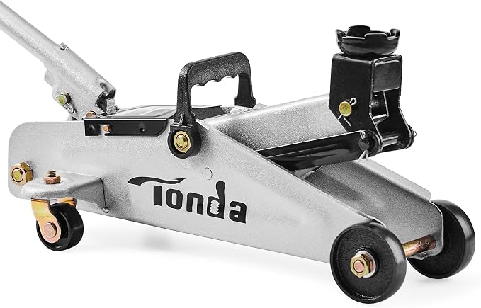 Floor Jack, Hydraulic Portable Car Lift Jack, 2 Ton (3,800 lb) Capacity, Silver
