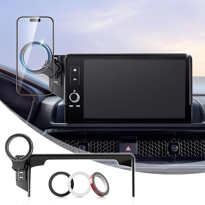 Car Phone Holder for Honda CR-V HR-V 2023 2024 2025 2026: for MagSafe Magnetic Cell Phone Mount for HRV CRV Accessories 7/9 inch Screen - Touchscreen Cradles Strong Magnets for iPhone Samsung