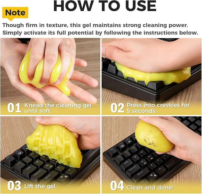 Car Cleaning Gel (Purple,Lavender) Cleaning Putty Universal Dust Cleaning Car Interior Cleaner Keyboard Dust Remover Car Slime Gifts for Men Women Girl（1 Pack）