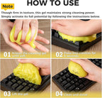 Car Cleaning Gel (Green,Magnolia) Cleaning Putty Universal Dust Cleaning Car Interior Cleaner Keyboard Dust Remover Car Slime Gifts for Women Girl Men（1 Pack）