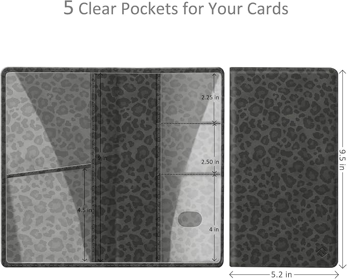 Car Registration and Insurance Card Holder, Vehicle Glove Box Card Organizer Wallet Automobile Accessories for License