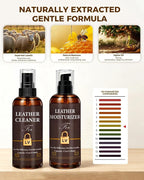 Leather Cleaner & Moisturizer Set for Louis Vuitton, Cleaning and Maintenance Kit for LV, Deep Nourishing & Stain Removal, Gentle Care, Suitable for LV Handbags, Wallets and Other Luxury Brands