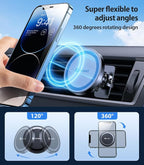 for MagSafe Car Mount [Upgraded Strongest Magnet Power] Magnetic Phone Holder for Car Vent 360 Adjustable Magnetic Car Phone Holder Mount for iPhone 17 Air Pro Max 15 14 13 12 Plus Mini, Blue