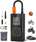 Tire Inflator Portable Air Compressor - 150PSI Air Pump for Car Tires, Portable Air Compressor with Digital Tire Pressure Gauge, Cordless Electric Bike Pump for Inflatables, Motorcycle, Ball.