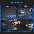 Car Cleaning Gun Detailing Interior Dryer Air Blow Gun, High Pressure Blower Gun, Car Detailing Kit Interior Cleaner, Car Detailing Tools for Car Quickly Blasts Dirt and Dust Works with Air