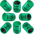 Tire Valve Stem Caps for Car Tires Air Caps Cover 8 Pack Corrosion Resistant Premium Alloy Leak-Proof Universal for SUV Truck Motorcycle Bike Green
