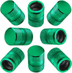 Tire Valve Stem Caps for Car Tires Air Caps Cover 8 Pack Corrosion Resistant Premium Alloy Leak-Proof Universal for SUV Truck Motorcycle Bike Green