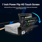 Single Din Carplay Android-Auto-Car-Radio 7-inch Flip Out Touchscreen | Type-C&USB Bluetooth Backup Camera FM/RDS MP5 Player 【Manual screen】
