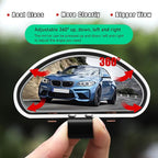 Blind Spot Car Mirror, Adjustable 360 Rotation Auxiliary Convex Wide Angle Mirror, Auto Snap-On Clip for Car, Truck, SUV (White)