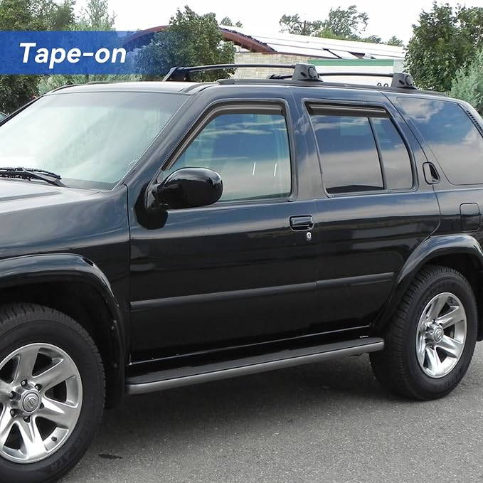 Window Visors Rain Guards for 1996-2004 Nissan Pathfinder, Out-Channel Window Vent Wind Deflectors Visors Shades for 1997-2003 Infiniti QX4