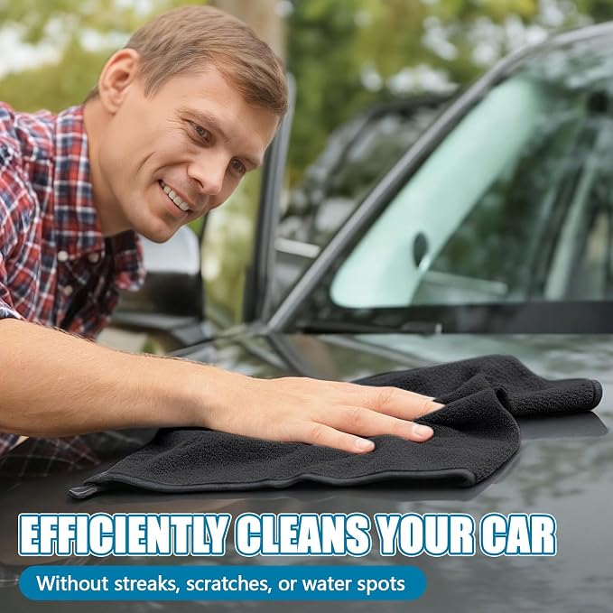 4 Pack Extra Large Car Drying Towels 48" x 24" Microfiber Towels for Car Detailing Ultra Absorbent Cleaning Cloth Without Streaks, Water Spots, Scratches for Trucks, Boat
