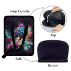 Paint Splatter Turtle Print Car Trash Can with Lid, Leak Proof Auto Trash Bag Hanging Vehicle Garbage Can Multipurpose Storage Container for Back Seat Road Trip