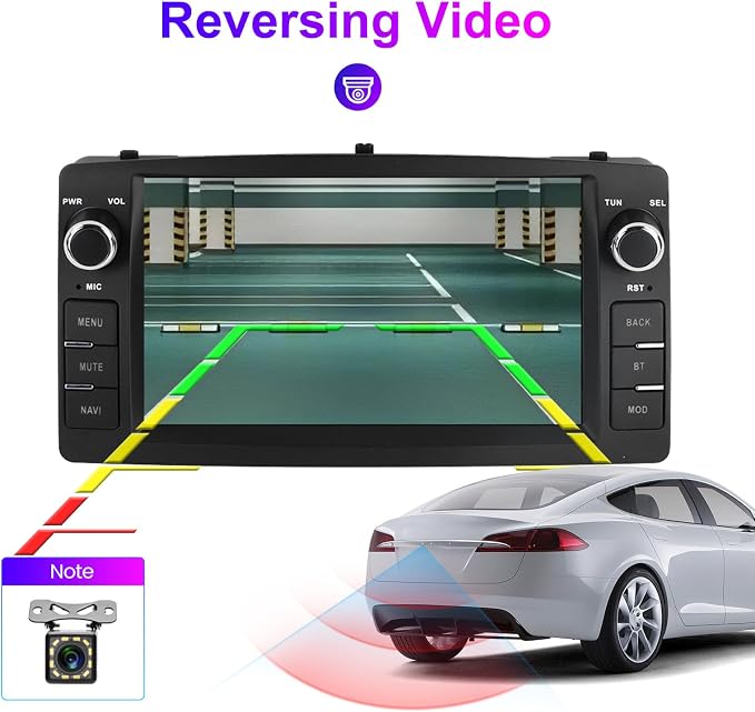 Android Double Din Car Stereo for Toyota Corolla E120 2000 2001 2002 2003 2004 2005 2006, 7 Inch Touch Car GPS Radio Wireless Car-Play Android Auto Support WiFi Blue-Tooth FM RDS, 2GB RAM 32GB ROM