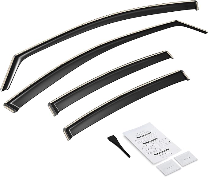 in-Channel Incredibly Durable Rain Guards for Hyundai Elantra 2017-2020 Sedan, Original Window Deflectors, Vent Window Visors, Vent Deflector, 4 pcs. - 617040
