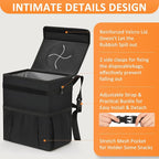 Car Trash Can Bin with Lid Hanging for Back Seat, Car Accessories for Women Men Leak Proof Automotive Garbage Cans Leakproof Vehicle Trash Can for Truck SUV Black
