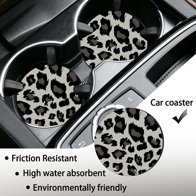 Black Gray Leopard Print License Plate Frames，Cheetah Print Car Accessories for Women and Men ，Cute Aluminum License Plate Frame Fits Standard US Vehicles Size 12.2 x 6 Inch (Gray-Leopard Print)