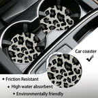 Black Gray Leopard Print License Plate Frames，Cheetah Print Car Accessories for Women and Men ，Cute Aluminum License Plate Frame Fits Standard US Vehicles Size 12.2 x 6 Inch (Gray-Leopard Print)