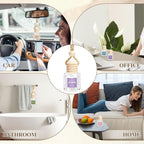 Car Air Freshener for Women, 6 Pack Air Freshener Diffuser, Mothers Day Gift for Mom, Hanging Essential Oil Air Freshener Diffuser Odor Eliminator, Cute Car Interior Decor Car Scents Accessories