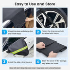 Upgraded Car Windshield Cover for Ice & Snow [All-Weather Protection] Magnetic Fit Weatherproof Frost Cover, Car Winter Accessories, Fit for SUVs, Small Trucks, Sedans