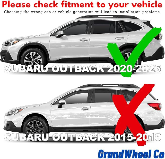 GrandWheel Window Deflectors Smoke Tinted in-Channel Side Window Vent Visor Deflectors Rain Guards Compatible with Outback 2020-2025 - 4pcs. GW0884