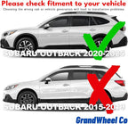 GrandWheel Window Deflectors Smoke Tinted in-Channel Side Window Vent Visor Deflectors Rain Guards Compatible with Outback 2020-2025 - 4pcs. GW0884