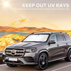 for GLC Windshield Sunshade Foldable Sun Shade Custom-fit for Mercedes Benz 2016-2022 GLC SUV GLC300 Windshield Cover Car Front Window Sun Visor Shield Keeps Your Vehicle Cool Accessories
