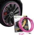 AlloyGator Pink Rim Protector for Car Wheels (Fits 12-24" Wheel Diameter) - Pack of 4 Premium Alloy Wheel Protector to Avoid Scratches & Scuffs - Adhesive Free Curb Rash Rim Protectors