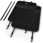AUTO PRODUCTS - 2 Pack Car Seat Back Protectors, Reversible Kick Mats - Black