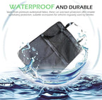 2 Pack Car Backseat Protector, Waterproof Seat Back Kick Mats with 2 Mesh Pockets, Adjustable Straps, Easy to Clean Seat Back Covers for Cars, SUVs, Trucks