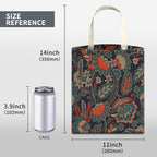 Car Trash Can, Cute Car Trash Bag, Hanging Car Organizer and Storage Bag, Trash Bin for Car Accessories, Vehicle, Travelling, Camping Luxury Paisley Flowers