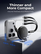 Multi Charging Cable, 3 in 1 Retractable Charging Cable, Retractable Car Charger with Type C/L/Micro USB Ports for iPhone 17 16 15 14 Pro/Samsung Galaxy S25/Kindle, Car Accessories for Women