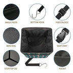 Mushroom Car Trash Can, Waterproof Portable Mini Garbage Bin, Lightweight No-Install Waste Basket for Car Office Home, Cute Multifunctional Car Interior Accessory