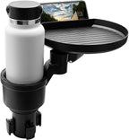 Car Cup Holder Tray and Cup Holder Expander with Phone Slot - Enjoy Your Meal - 9" Car Food Tray Table and Drink Holder for Yeti, Hydroflask, etc.