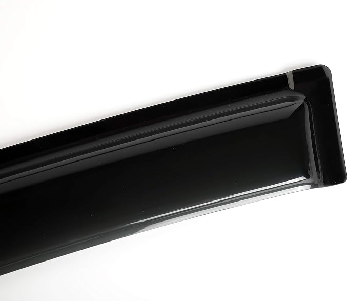 Side Window Wind Deflector, 4pcs Out-Channel Tape-On Nice Rain Guards Set, Dark Smoke Window Visor fit for 2011-2020 Jeep Grand Cherokee 94252