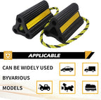 Wheel Chocks for Trailers RVs camper Trucks and Small Aircraft wheel chock, Wheel Chocks Block with 3 Reflective Strips ,Versatile Heavy Duty Solid Rubber Wheel Immobilizers & Chocks[2 Pair 4 Pack]