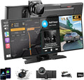 Largest 11.5 inch Wireless CarPlay Screen for Car, A-pple CarPlay & Android Auto HD Touchscreen with 4K Dash Cam/1080P Backup Camera/Navigation/Bluetooth/Voice Control/FM/Mirror Link,for All Vehicles