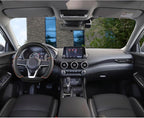 D Shape Steering Wheel Cover for Nissan Rogue Kicks - Auto Car Steering Wheel Cover Customized for Nissan Altima Sentra(Black+Orange Line-D-Shaped)