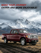 Outside-Mount Window Rain Guards Fit for 2004-2014 Ford F150 Extended Cab & SuperCab, Out-Channel Window Visors Wind Deflector Dark Smoke Vent Shades for 04-14 F-150 Extended Cab