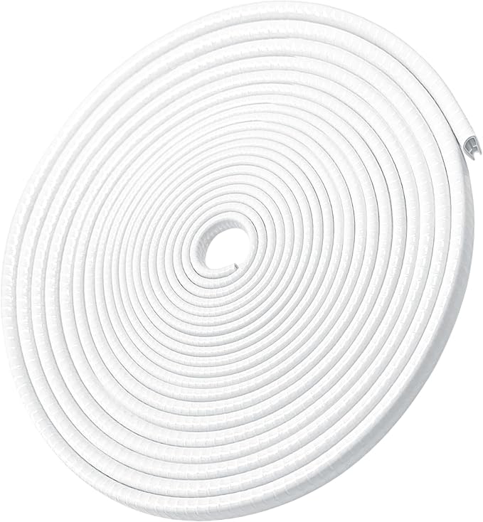 49Ft(15M) Long Car Door Edge Guards, U Shape Edge Trim Rubber Seal Protector Car Door Protection Anti-Collision Rubber Clips Easy to Cut No Need Adhesive Fit for Most Vehicles| White
