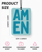 Mint Green Boho Christian Car Air Freshener 4 Pcs for Women Girls | Religious Car Accessories Mirror Decor, Mint Green Christian Hanging Air Freshener for Cars Closet Drawer Books