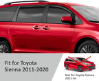 Voron Glass in-Channel Extra Durable Rain Guards for Toyota Sienna 2011-2020, Window Deflectors, Vent Window Visors, 4 Pieces - 200526