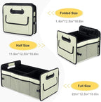 Car Trunk Organizer, Car Organizers and Storage Collapsible Multi Compartment Container Box, Adjustable Car Accessories for SUV Sedan Truck, Standard Size, Light Green