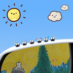 Cute Soot Sprites,35 Pcs Automotive Interior Decoration Accessories for Car Rearview Mirror and Dashboard,Cute Anime Decor for Home Garden Office,Funny Ornament Gifts(Black)