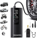 Tire Inflator Portable Air Compressor-150PSI Cordless Air Pump for Car Tires with Digital Pressure Gauge, LED Light, Fast Inflation & Auto Shutoff, Tire Pump for Cars Motorcycles Bikes Ball