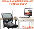 Car Seat Cushion, Comfort Memory Foam Car Cushions for Driving - Sciatica & Lower Back Pain Relief, Driver Seat Pillow for Auto, Office Chair, Wheelchair - Black&Gray