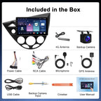 8Core 4G+64G Car Radio for Ford Focus 1998-2006: Upgrade Android 15 9" 1280 * 720P Touch Screen Stereo Head Unit CarPlay Android Auto, BT, WiFi 6, GPS, AM, FM, RDS, 36EQ, SWC, 1080P Backup Camera